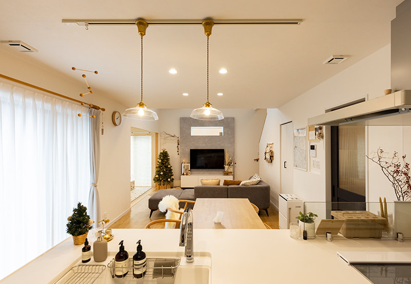 PLAN 02 LDK キッチンからの写真